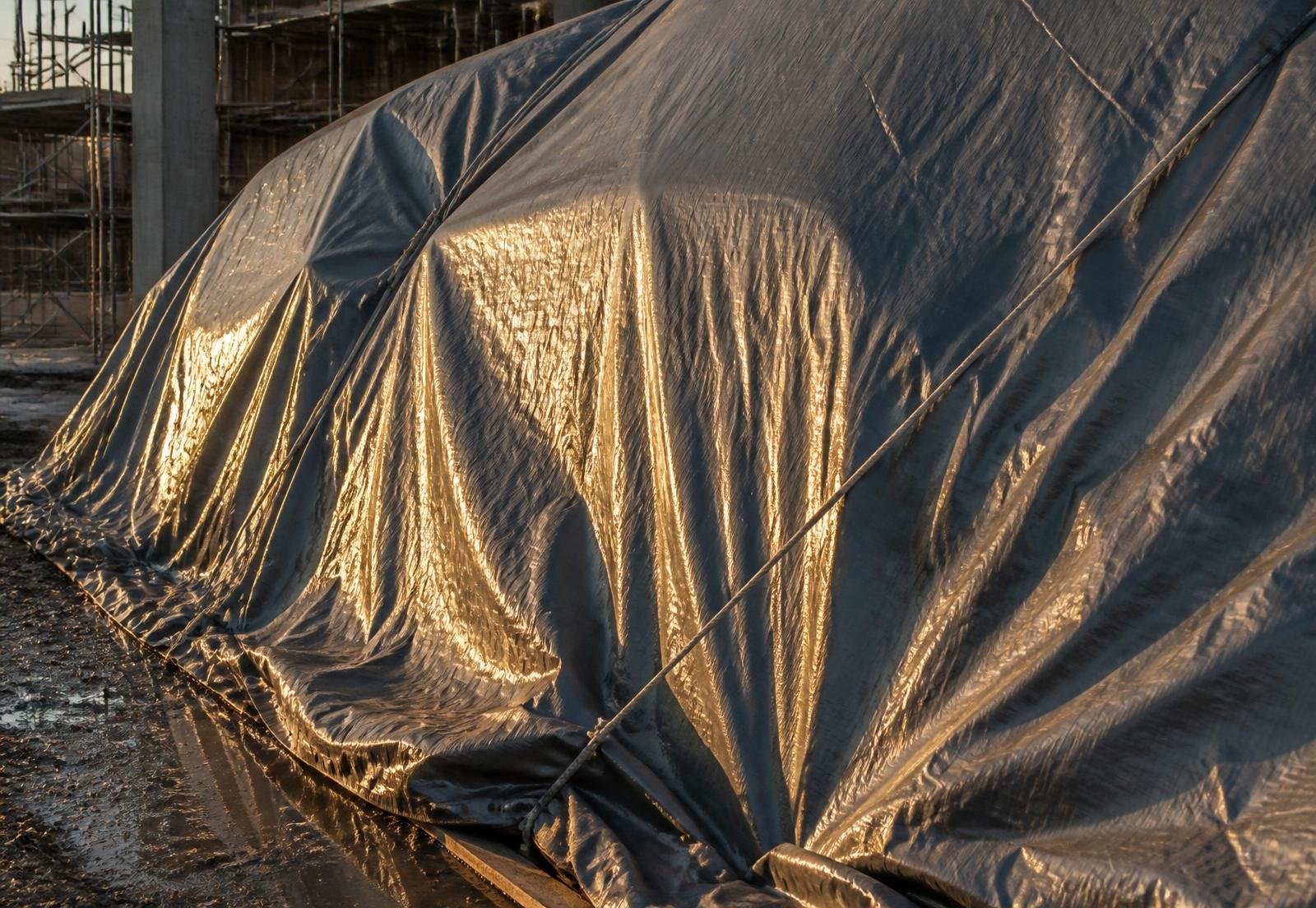 High tear strength tarpaulin fabric weave